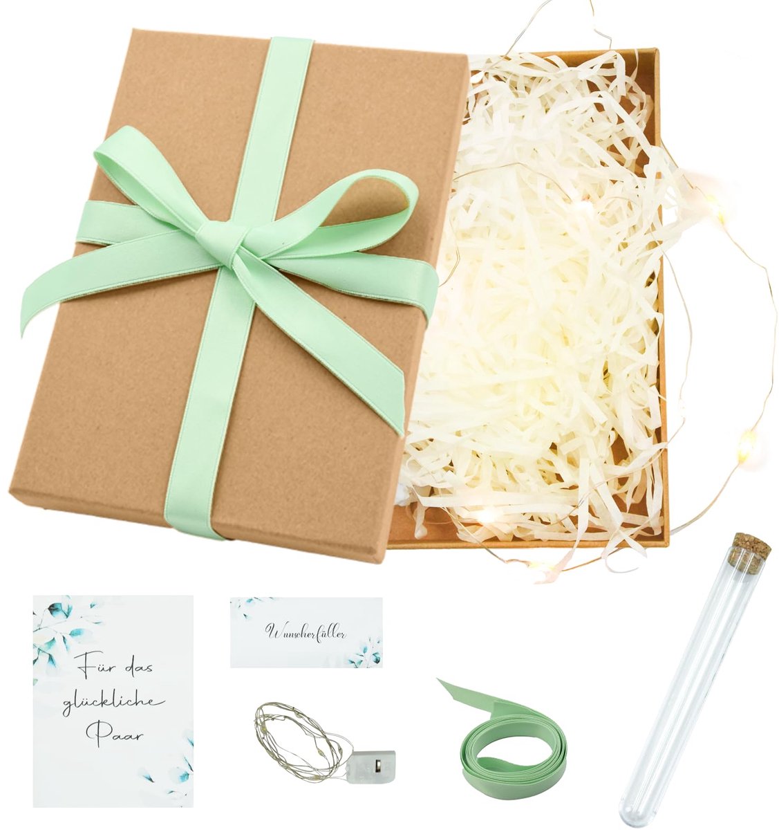 Dailygoods - Persoonlijke Bruiloft Cadeau Doos voor Pasgetrouwden met Decoratieve Lichten
