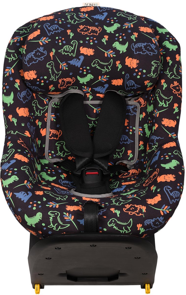 SnelShoppen - JYOKO KIDS Hoes voor autostoel - Compatibel met Maxi Cosi - Happy Dino - Geschikt voor Pearl 360 en Mica Pro I-size - Beschermhoes voor