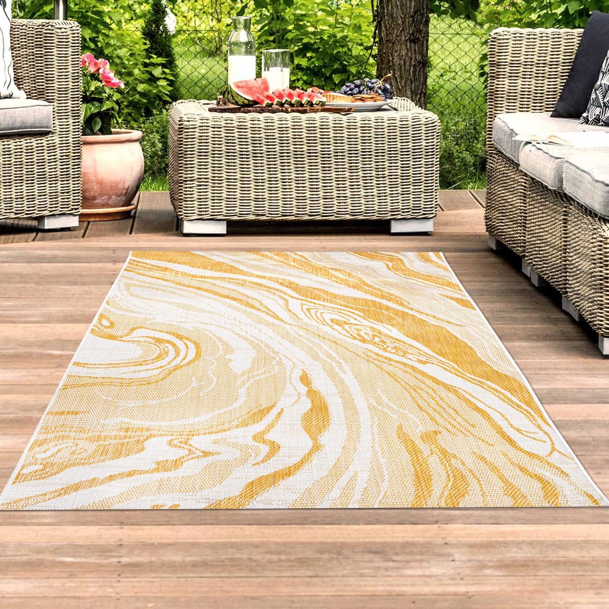 Dailygoods - Waterdicht Outdoor Tapijt - Modern Abstract Design voor Binnen en Buiten