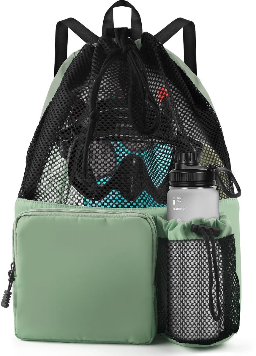 Dailygoods - Waterdichte Zwemtas met Trekkoord - Mesh Rugzak voor Sport en Strand
