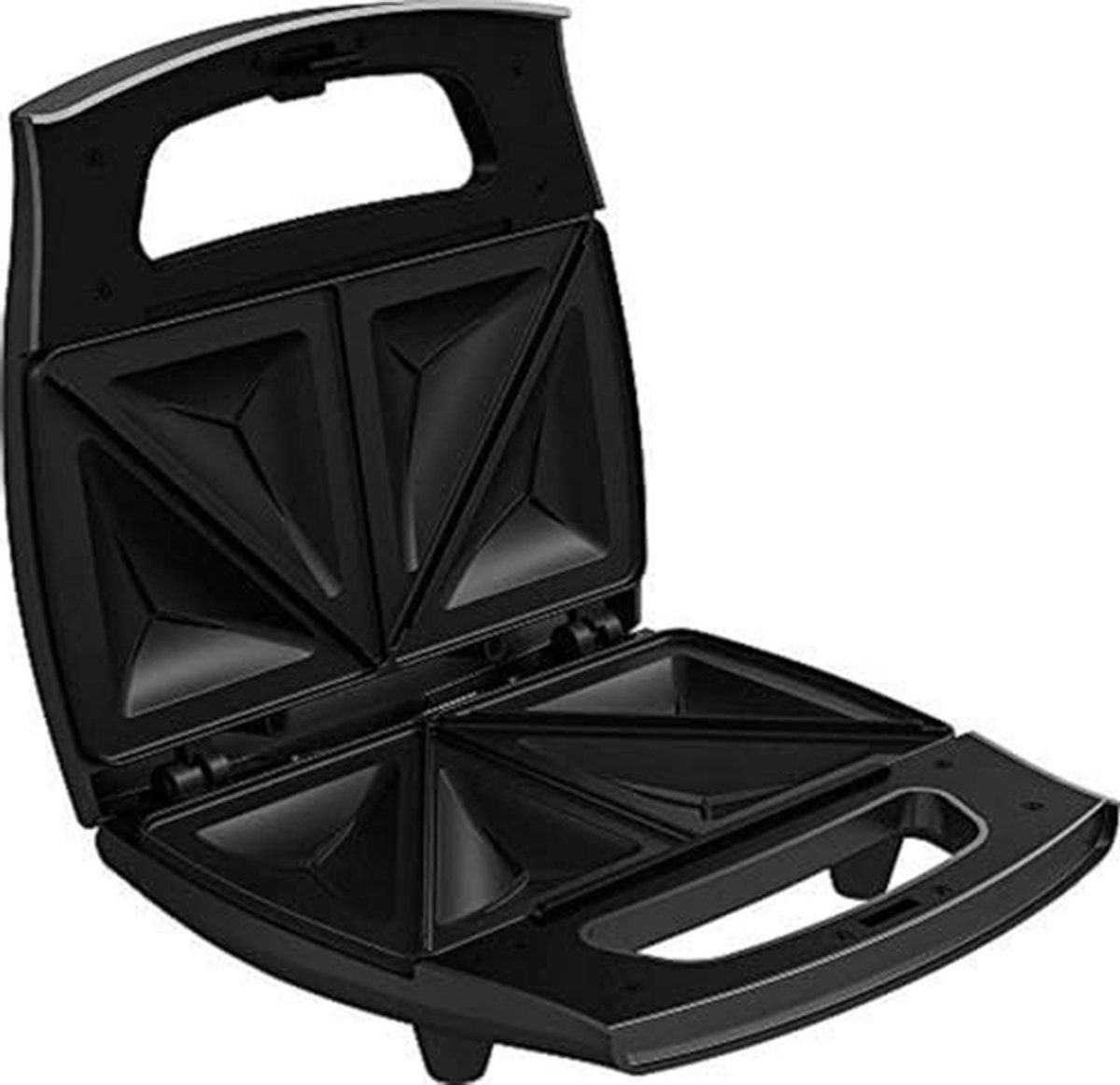 Sandwichmaker - Tosti Apparaat - Snel Tosti's Maken - Compact Elegant Design - Voor 2 Sandwiches - Zwart Metallic