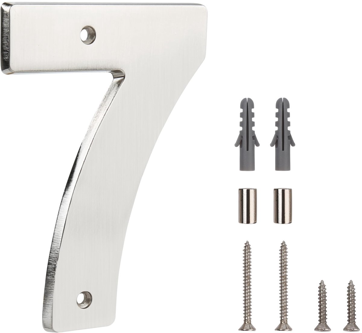 Dailygoods - Zwevend Huisnummer 5 inch - Modern en Duurzaam voor Eenvoudige Installatie