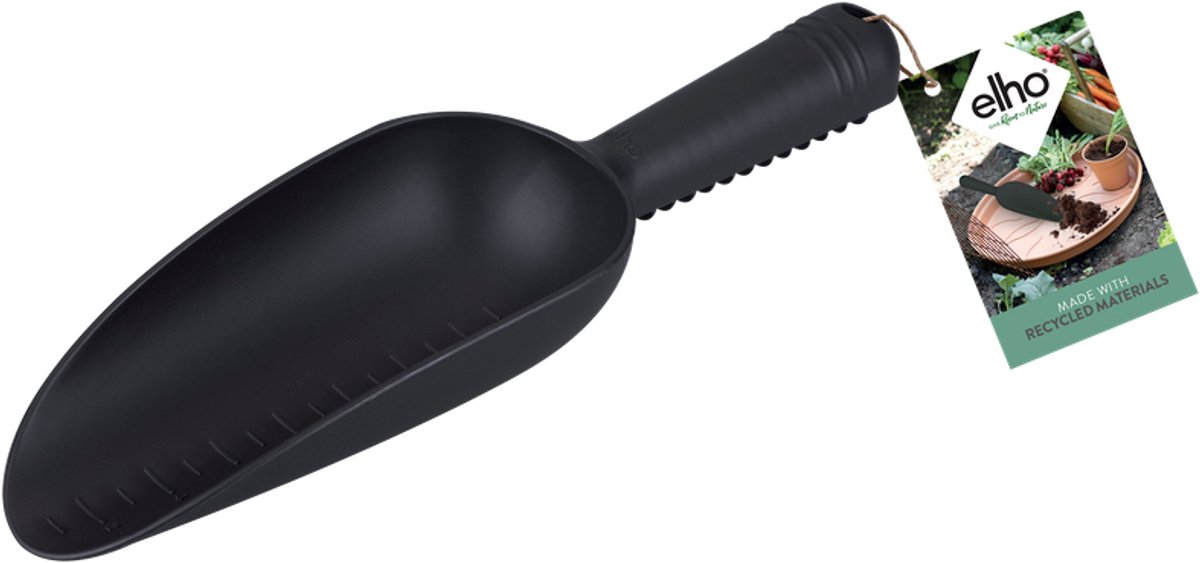 Elho Green Basics Schep 8 - Binnen en Buiten - Kweken en Oogsten - Ø 7.5 x H 3.5 cm - Living black