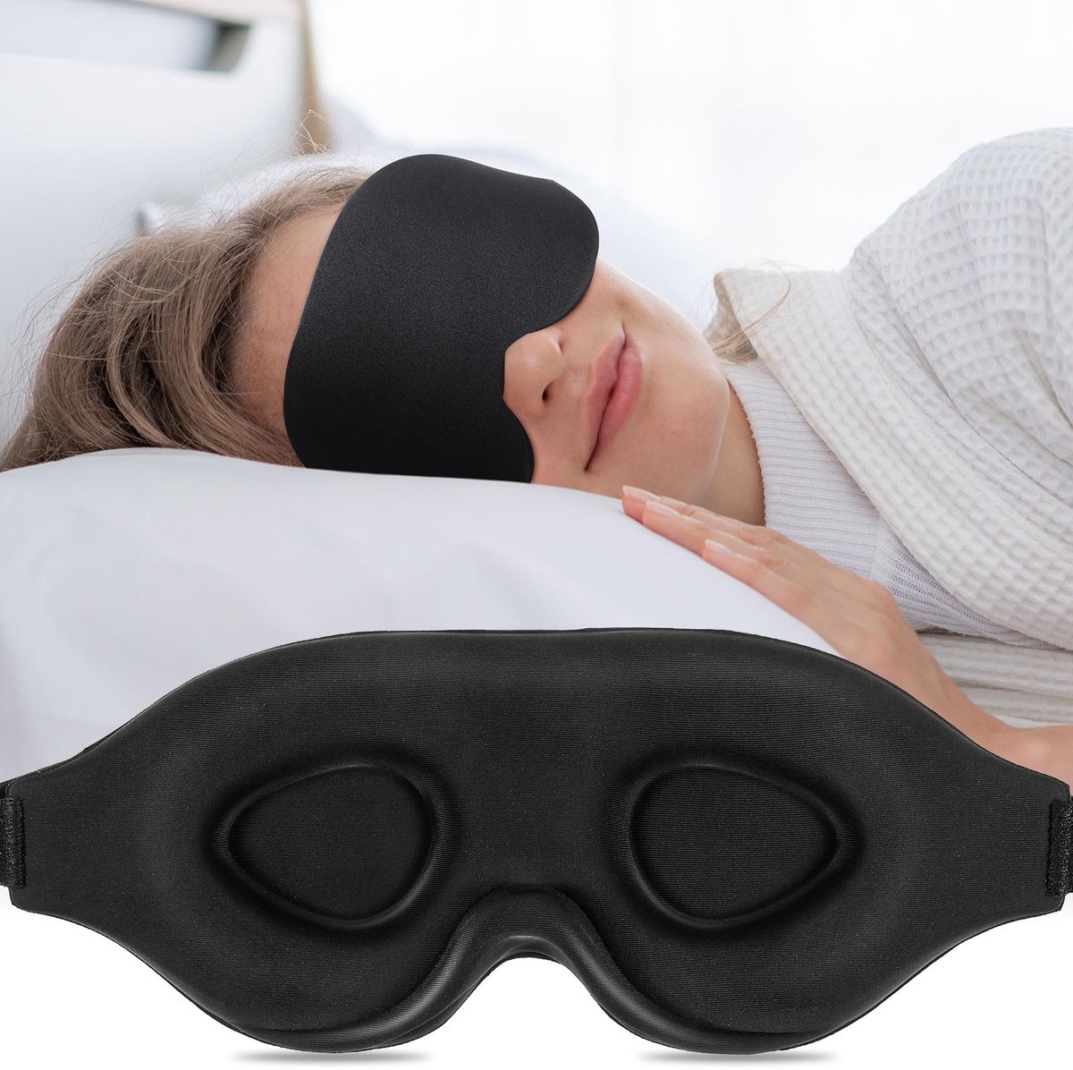 Dailygoods - 3D Slaapmasker voor Zijslapers - Ergonomisch en Ademend
