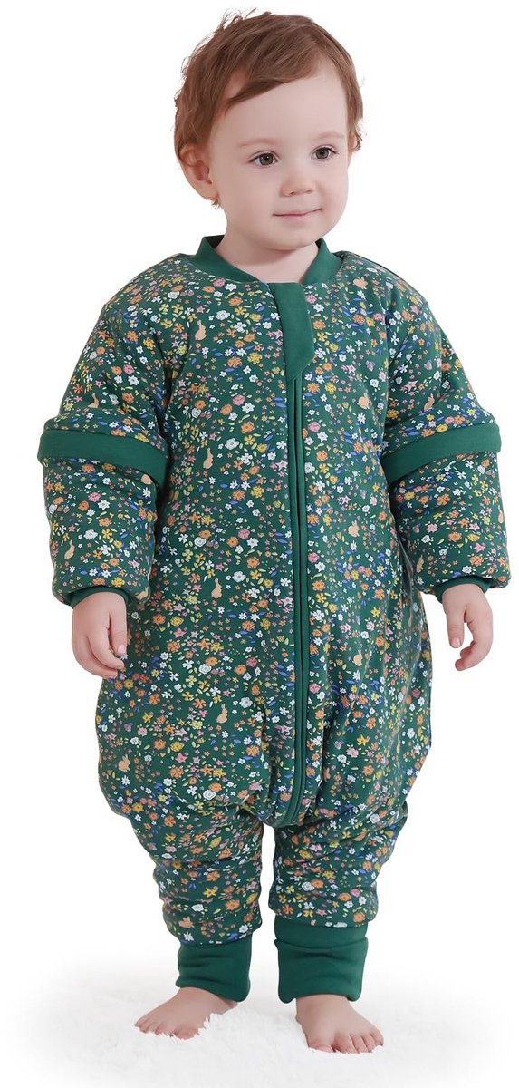 Dailygoods - Mosebears Baby Slaapzak 2.5 Tog - Katoenen Slaapzak met Verwijderbare Mouwen 3-4 Jaar