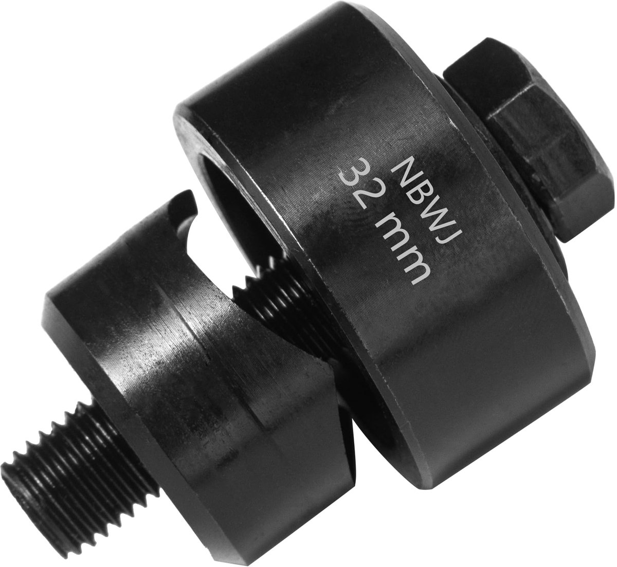 Dailygoods- Plaatmetaalperforator 32 mm - Gatenfrees - Schroefperforator - Zeskantadapter - Roestvrij Staal - Voor Keukenkranen/Spoelbakken