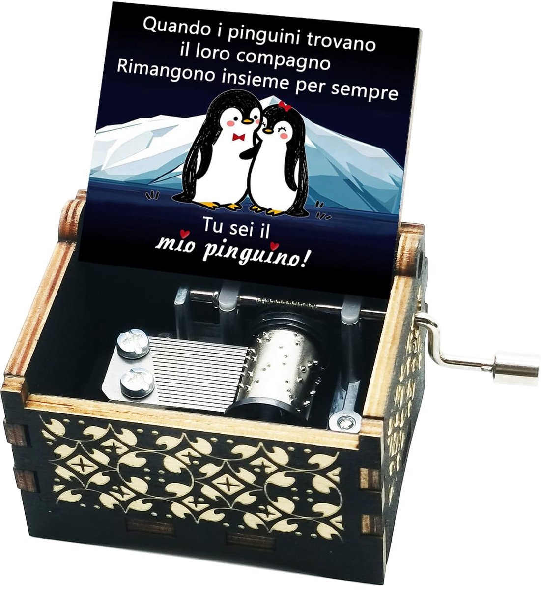 Dailygoods - Pinguïn Muziekdoos voor Hem - Valentijnsdag Cadeau en Jubileum