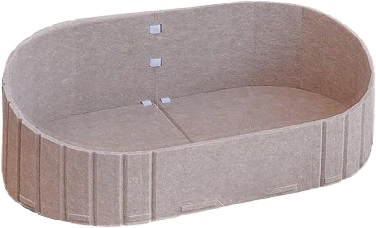 Puppy Bed - Kattenmand Nest - Huisdier Rustplek - Krasvast Vilt - 61x33.5x20cm - Crèmekleurig