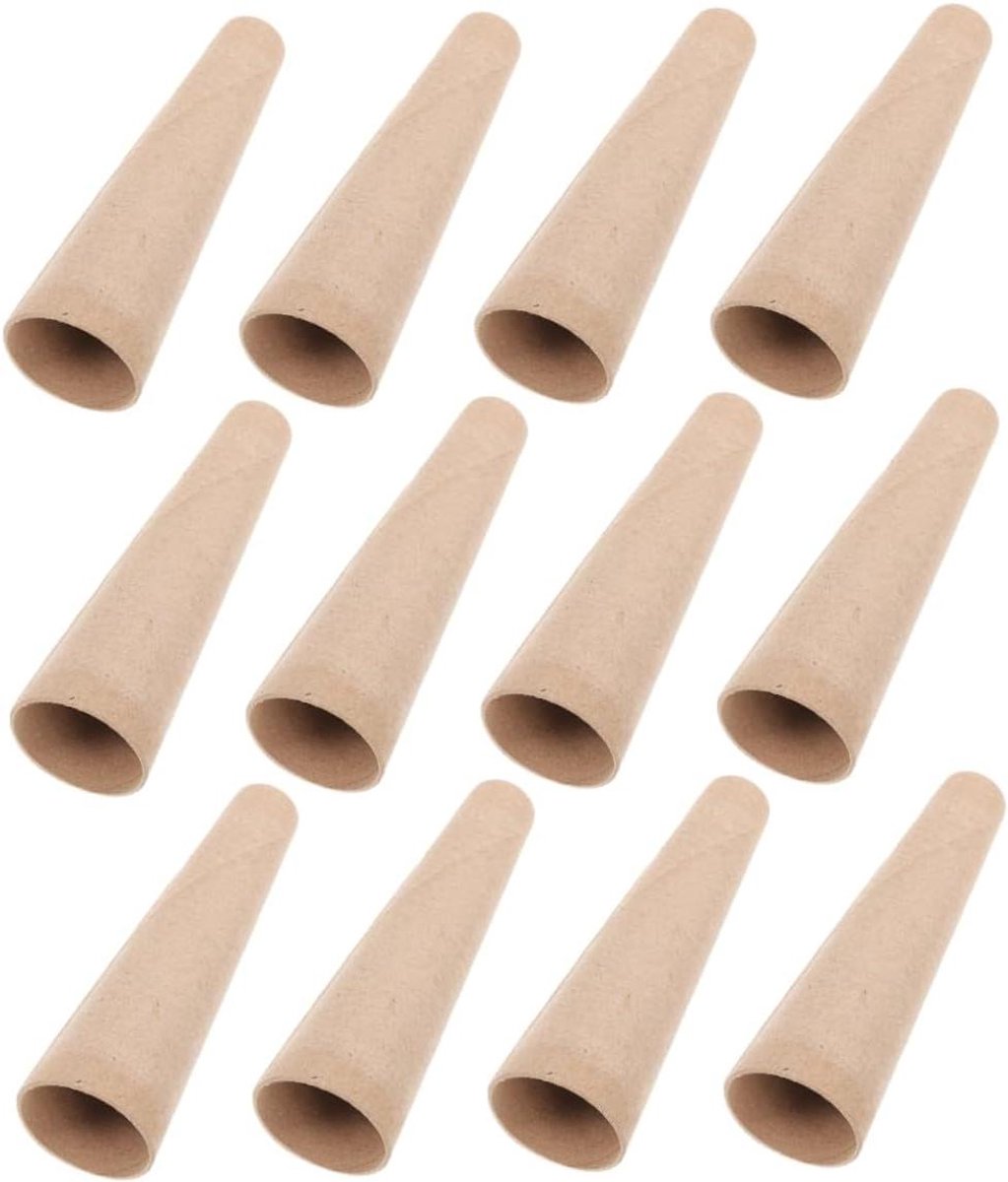 Papieren Garenwikkelconussen - Garenspoel Hulzen - Garen Netjes Houden - Efficiënte Wikkelhulpmiddelen - 17.5 x 5 x 5 cm - Lichtbruin