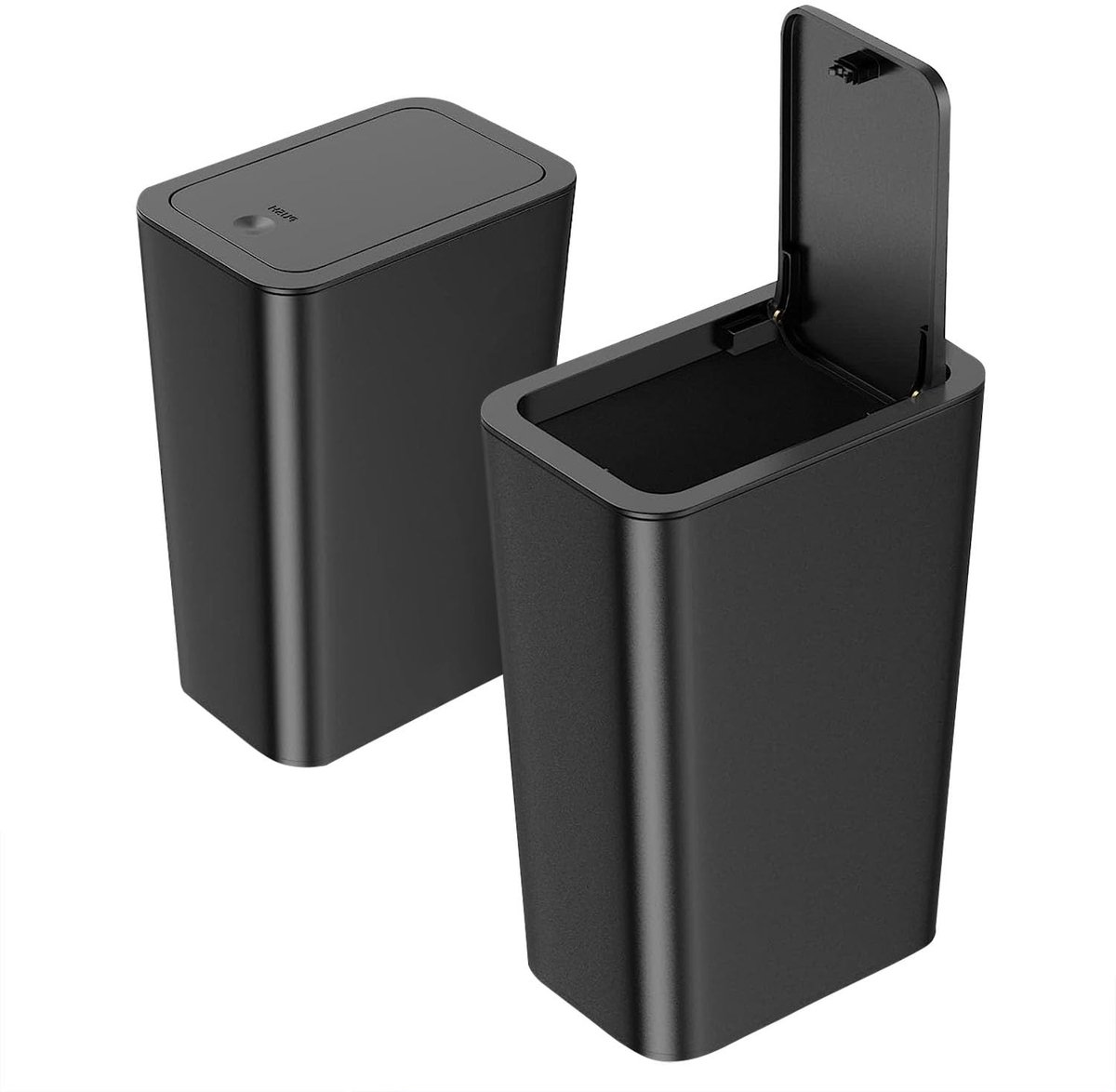 SnelShoppen - 2 stuks Vuilnisemmer voor Badkamer 9L - Smalle Geurdichte Afvalbak met Pop-up Deksel - PP Materiaal voor Keuken, Kantoor, Woonkamer, Sla