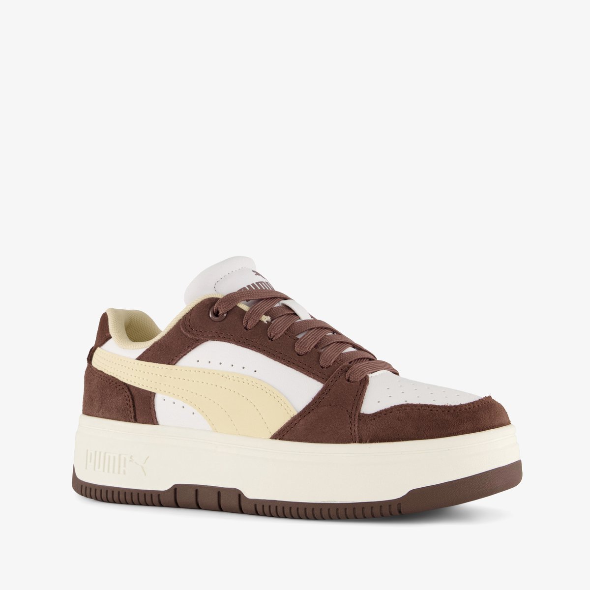 Puma Rebound Femme Low dames sneakers – Uitneembare zool Bruin