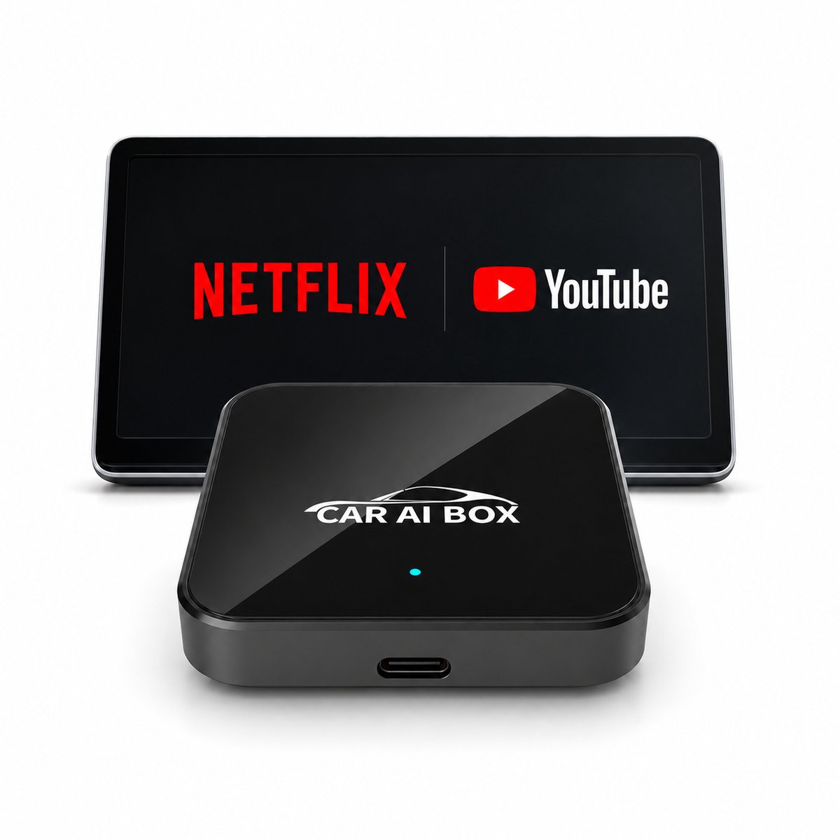 Brosendaal Draadloze CarPlay Dongle 3-in-1 – Auto Adapter geschikt voor oa YouTube en Netflix - Draadloze Apple CarPlay en Android Auto