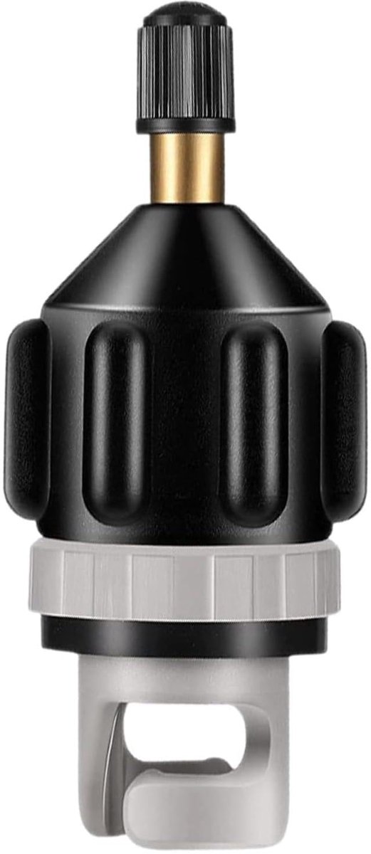 Luchtventiel Adapter - Pompadapter SUP - Opblaasbare boten - Hogedrukbestendig - 6.4 x 3.8 cm - Zwart