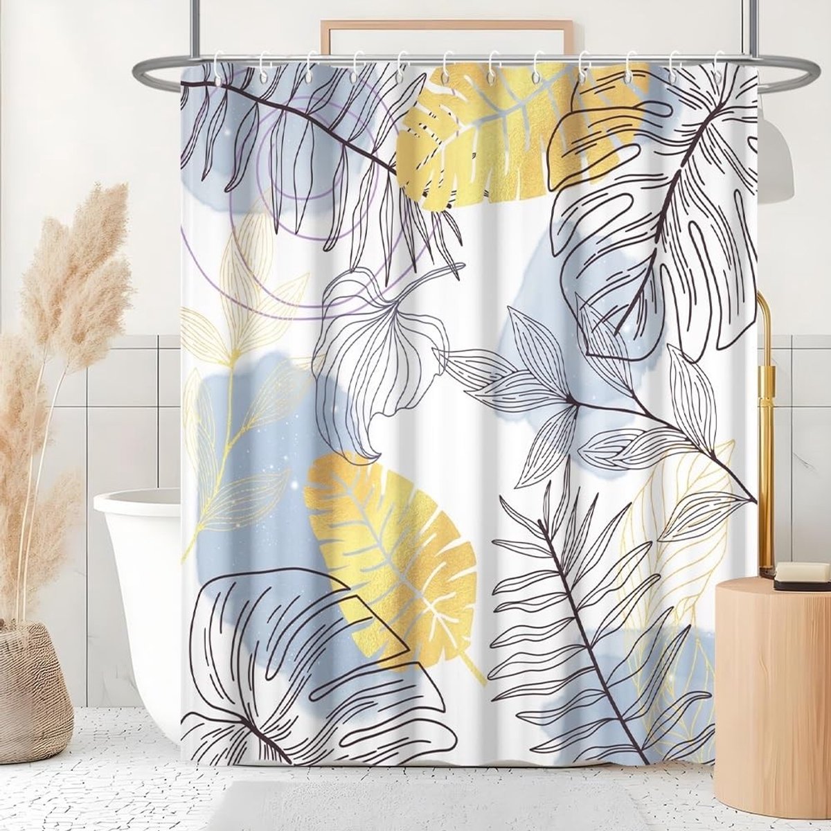 Dailygoods - Douchegordijn 200 x 180 cm, Schimmelwerend en Tropisch Design