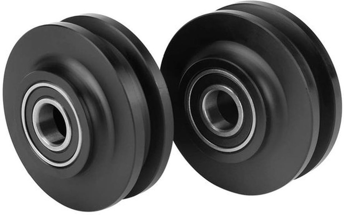 Glijdende Deurwielen - 4 stuks - stabiele barn deur hardware - voor houten deuren - geschikt voor schuifdeuren - robuuste materialen - vo...