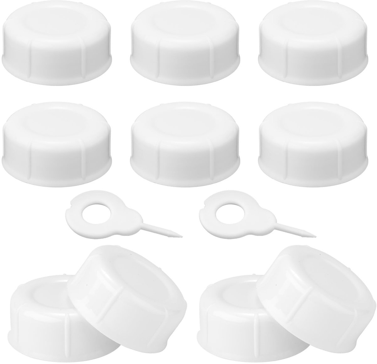 Dailygoods - 10 Stuks Smalle Babyflesdeksels - BPA Vrij Vervangende Lids voor Reizen en Opslag