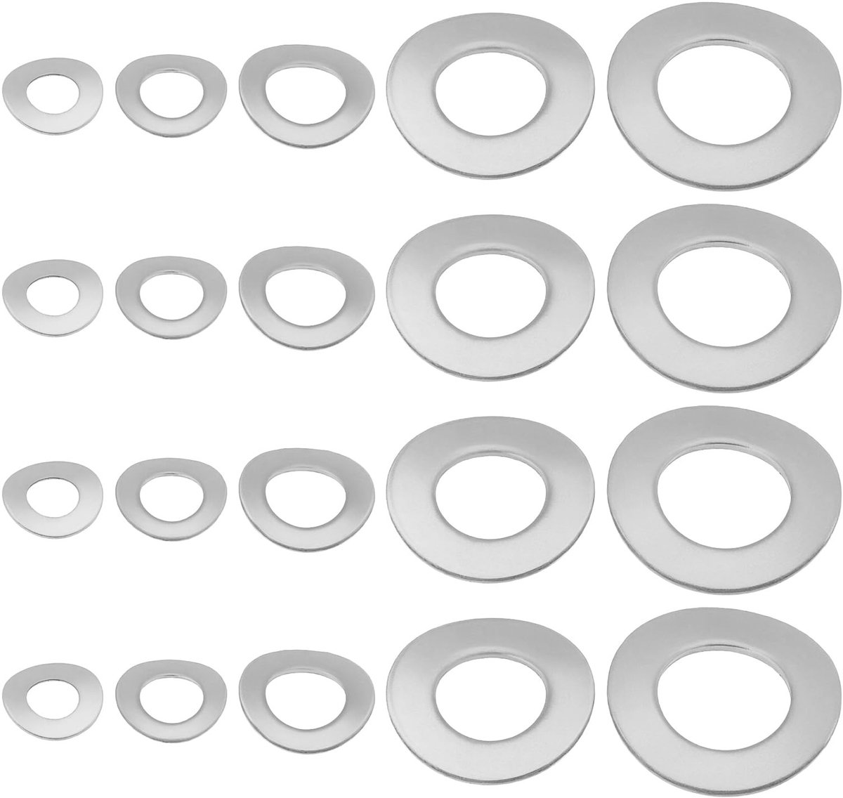 Dailygoods - 250Pcs Golfplaten Lente Wasmachine - M5, M6, M8, M10, M12