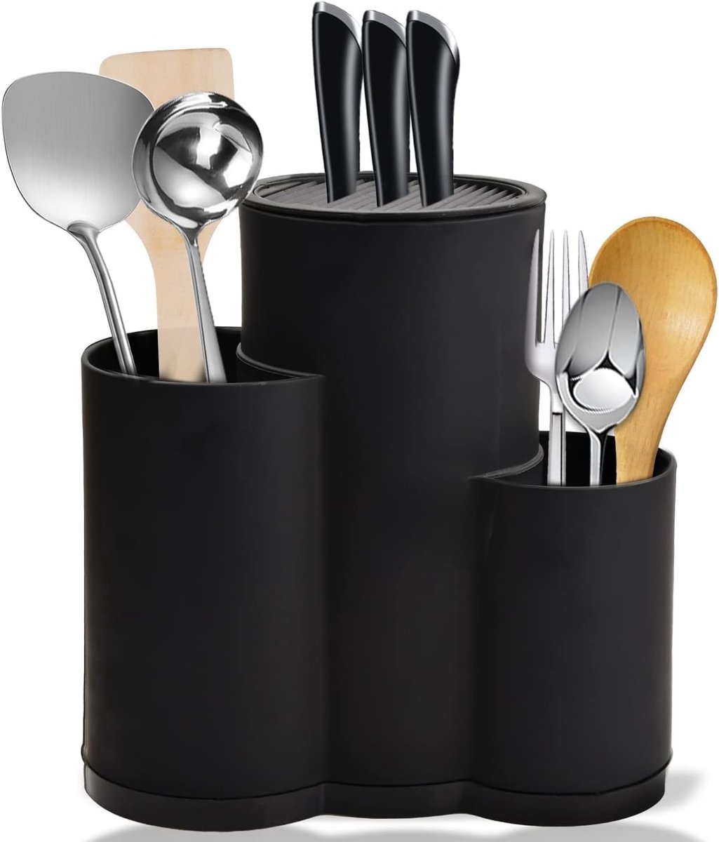 Dailygoods - Universele Messenblokhouder - 3-laags Messenblok Zwart
