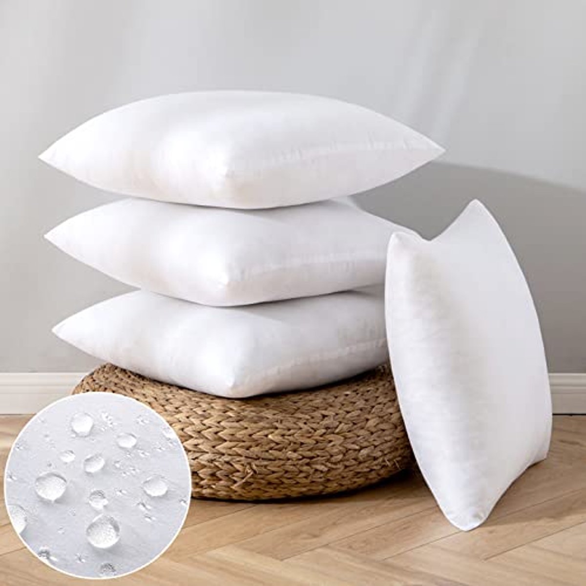 Dailygoods - Set van 4 Waterdichte Vullingen voor Decoratieve Kussens 50 x 50 cm