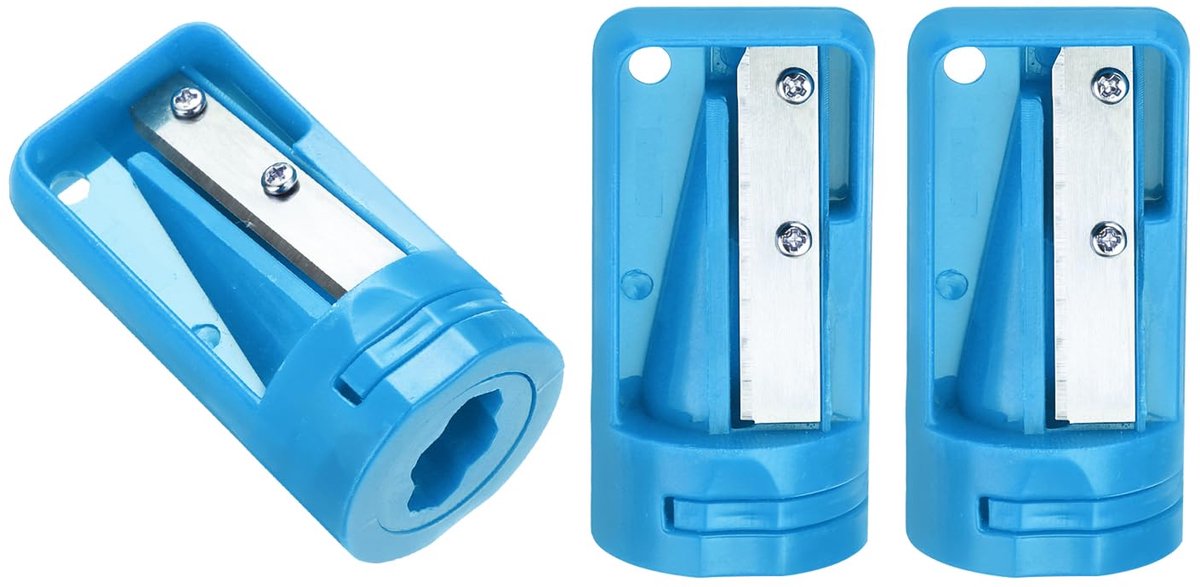 Dailygoods - 3 Stuks Houtbewerking Potloodslijper - Draagbare Slijper voor Timmerwerk