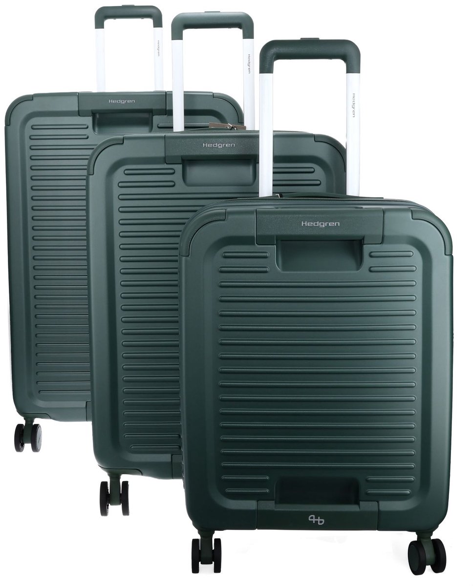 Hedgren trolley Raku Yuno Set XS / M+ / L+ Duck Green donkergroen 55cm
