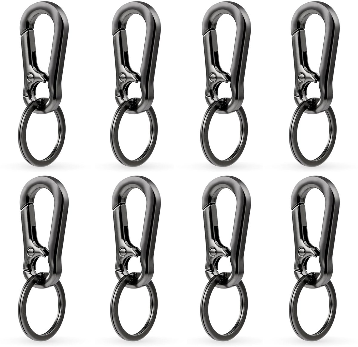 Dailygoods - Sleutelhanger met Karabijnhaak - Set van 8 - Duurzaam en Stijlvol
