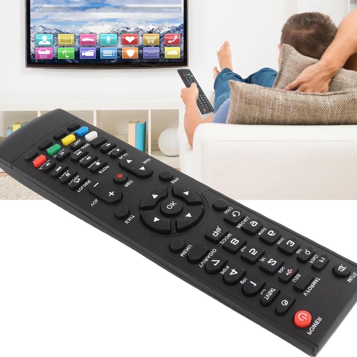 Afstandsbediening - Vervangende afstandsbediening - TV Bediening - Directe Werking - 10 Meter - Zwart