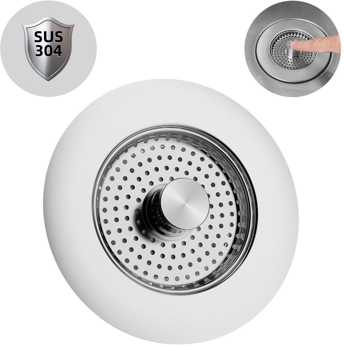 Dailygoods - Spoelbakstop - Keukengootsteenzeef en Stop Combo