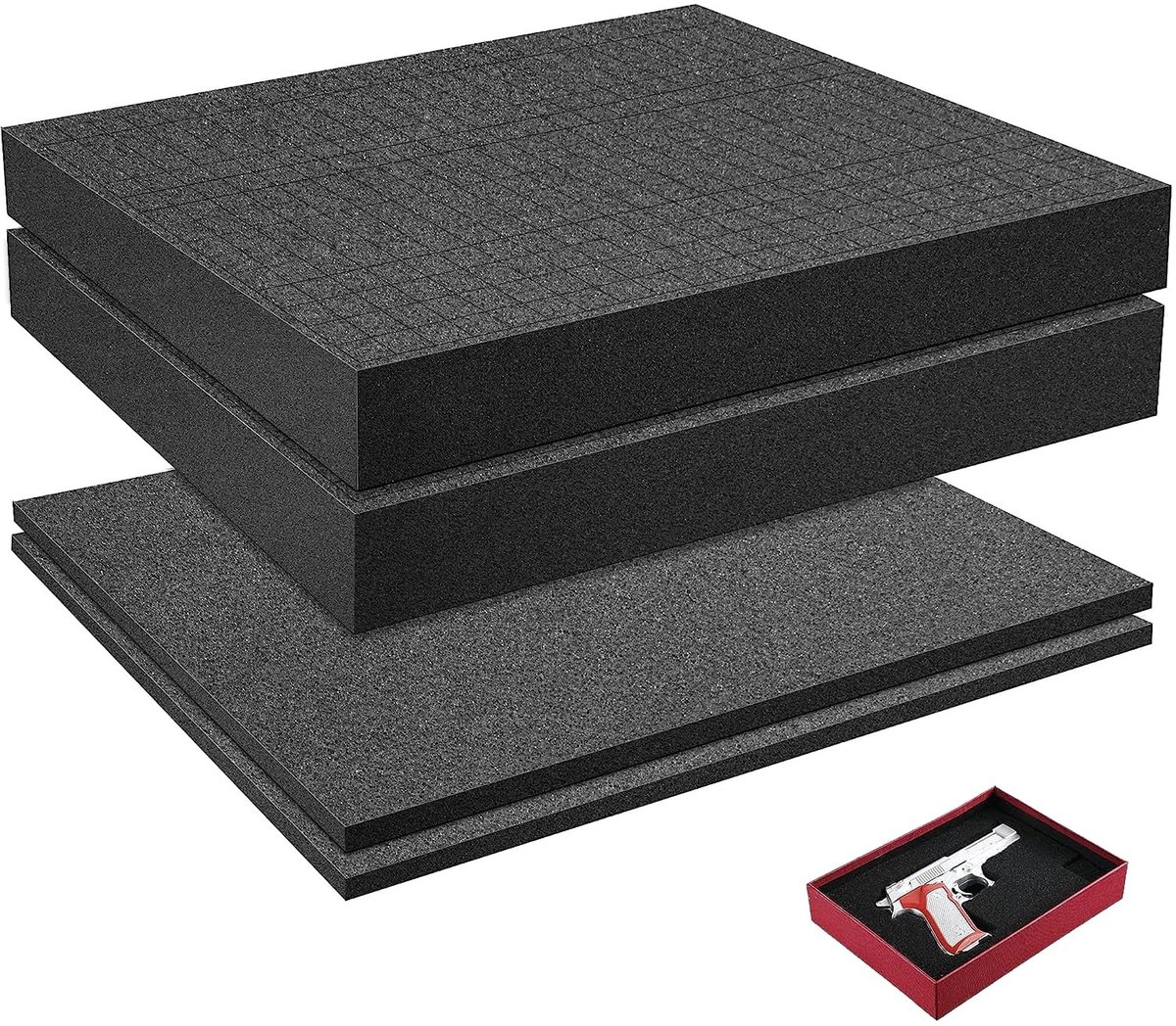 Dailygoods - Set van 4 Voorgemaakte Schuim Inlegstukken voor Gereedschapskisten