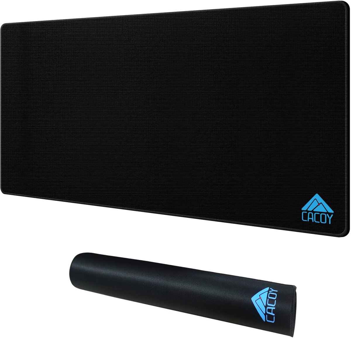 SnelShoppen - Cacoy XXL Muismat 1100 x 500 mm voor Games, Antislip Bureauonderlegger, Grote Computer Muismat, Multifunctioneel, Zwart, Perfect voor Ga