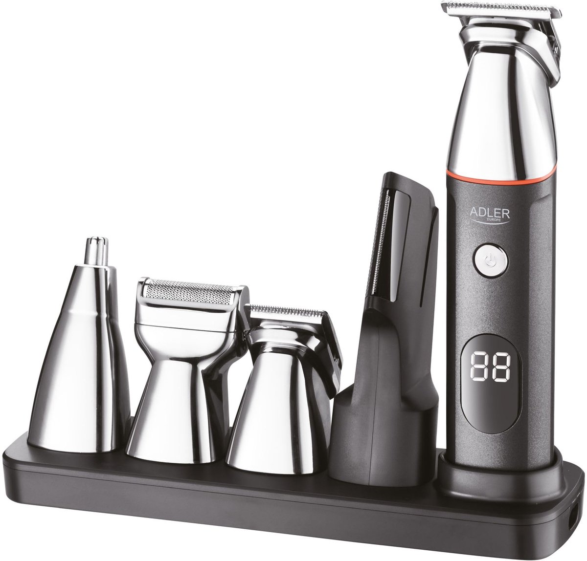 SnelShoppen - Verzorgingsset voor Mannen - 5 in 1 Baardtrimmer, Scheerapparaat, Tondeuse, Neushaartrimmer, Precisietrimmer - Waterdicht, Compact, Perf