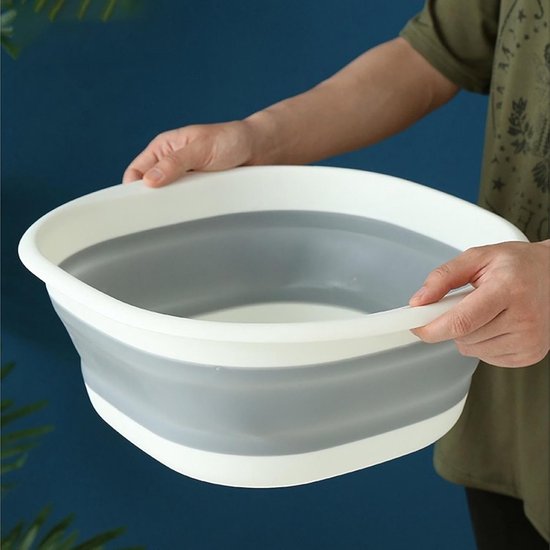Opvouwbare Waskuip - Camping Spoelbak - Buitenactiviteiten - Ruimtebesparend Opvouwbaar - 31 cm - Grijs — afbeelding 2