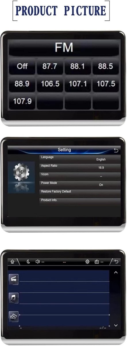 Draagbare Autovideospeler - Hoofdsteun Monitor - Reizen met Kinderen - Touchscreen Scherm - 10.1 inch - Zwart — afbeelding 5