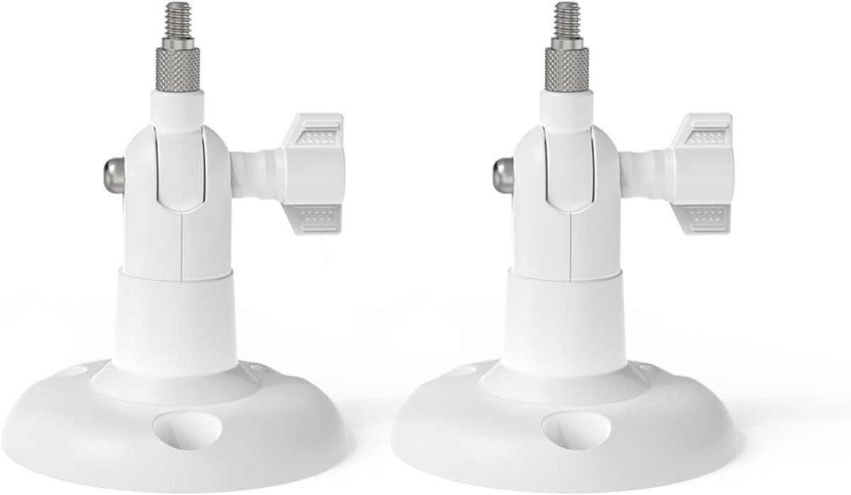 Wandhouder Camera - Bevestiging Beveiliging - Camera Positioneren - 360 Graden Draaibaar - 2 Stuks - Wit