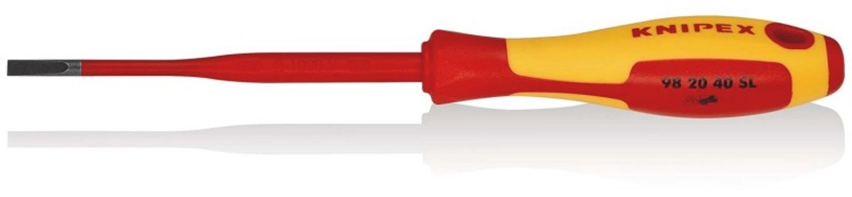 Knipex 200 mm Schroevendraaier (Slim) voor sleufschroeven - VDE - 98 20 40 SL