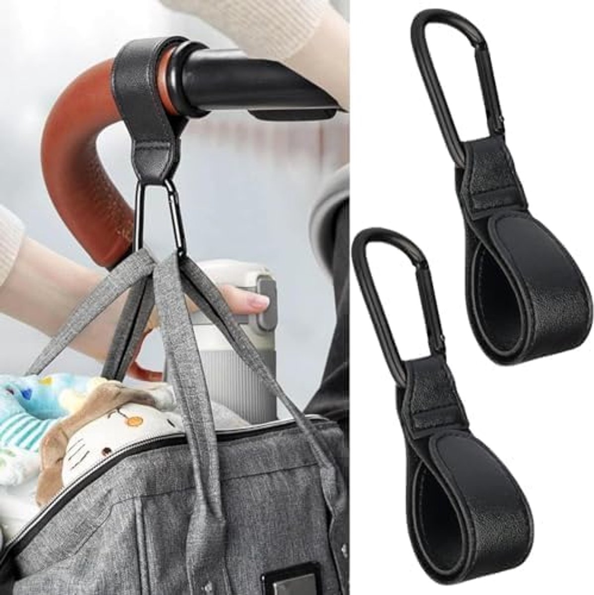 Dailygoods - 2-Pcs Buggy Clips voor Stroller - Handige Tas Hooks