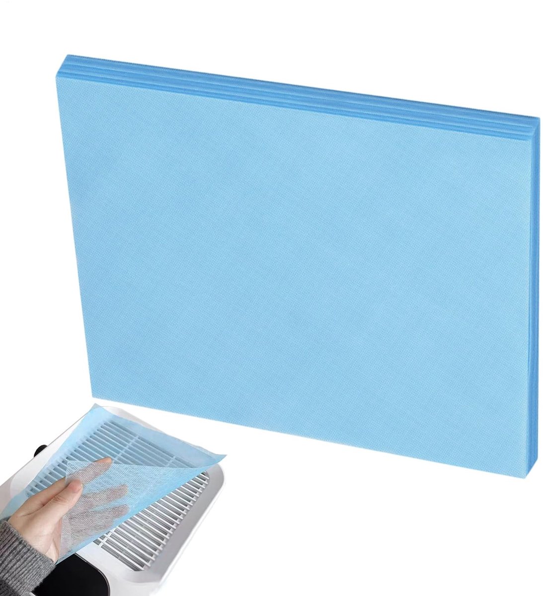 Dailygoods- Filterpapier 100 vellen - Nagelstofcollector - Nagelgereedschap - PP materiaal - 20x24 cm - Absorberend en reinigend - Nagelbladen