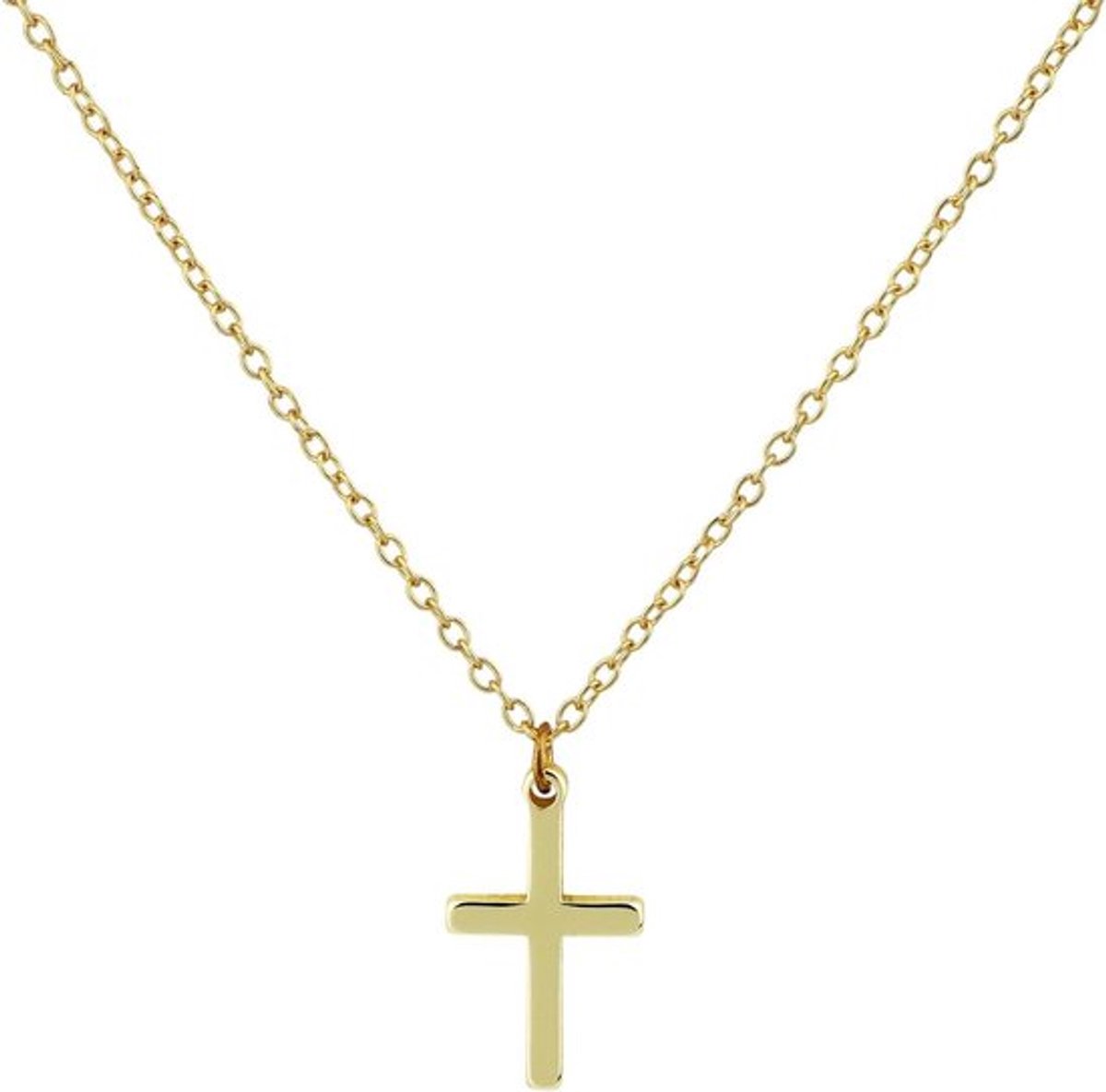Sierlijke Kruisketting voor Vrouwen - Verguld - Trendy Gouden Sieraden - Cadeau