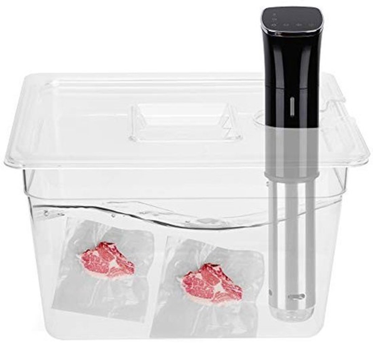 Inklapbare Container 11 Liter - Sous Vide Houder - Deksel - Duurzaam PC-Materiaal - Temperatuurbestendig - Reservoir met Ijkmarkeringen