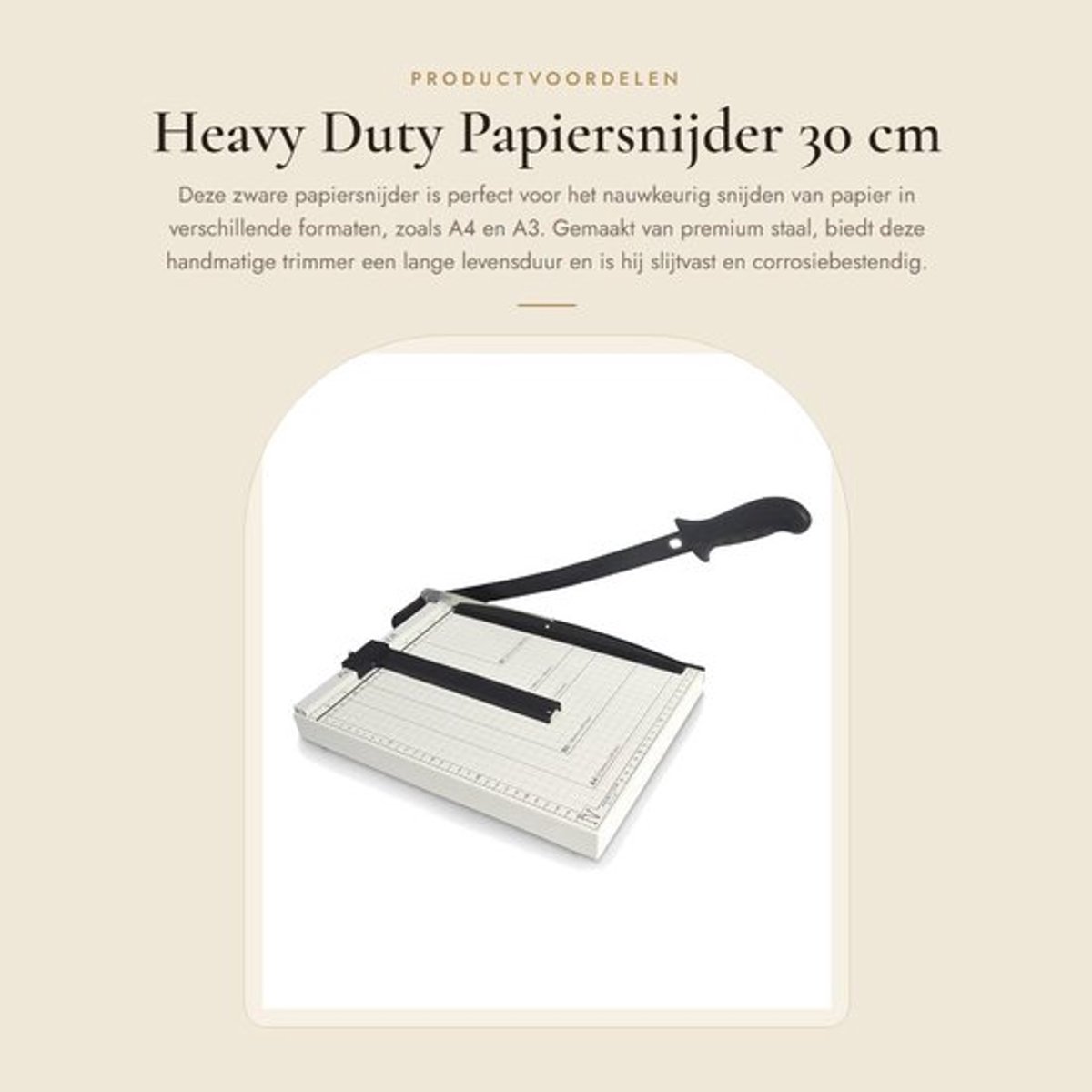 Heavy Duty Papiersnijder 30 cm voor Kantoor en Creatief Gebruik
