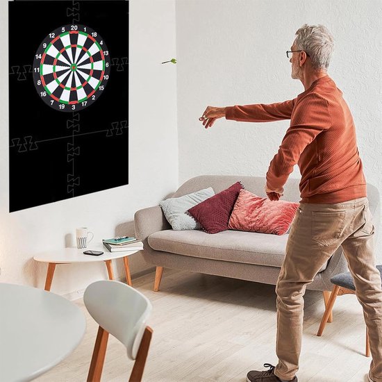 Wandbescherming Dartbord - Dartbord Houder - Muren Beschermen - Splitsbare Ring - 6 stuks - Zwart — afbeelding 5