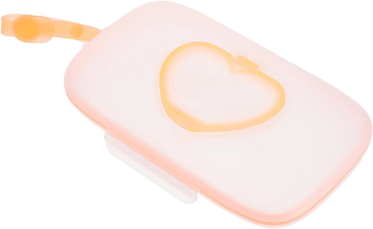 Babydoekjes Dispenser - Vochtige Tissues Houder - Baby Verzorging Onderweg - Draagbaar Ophangsysteem - 1 Stuk - Oranje