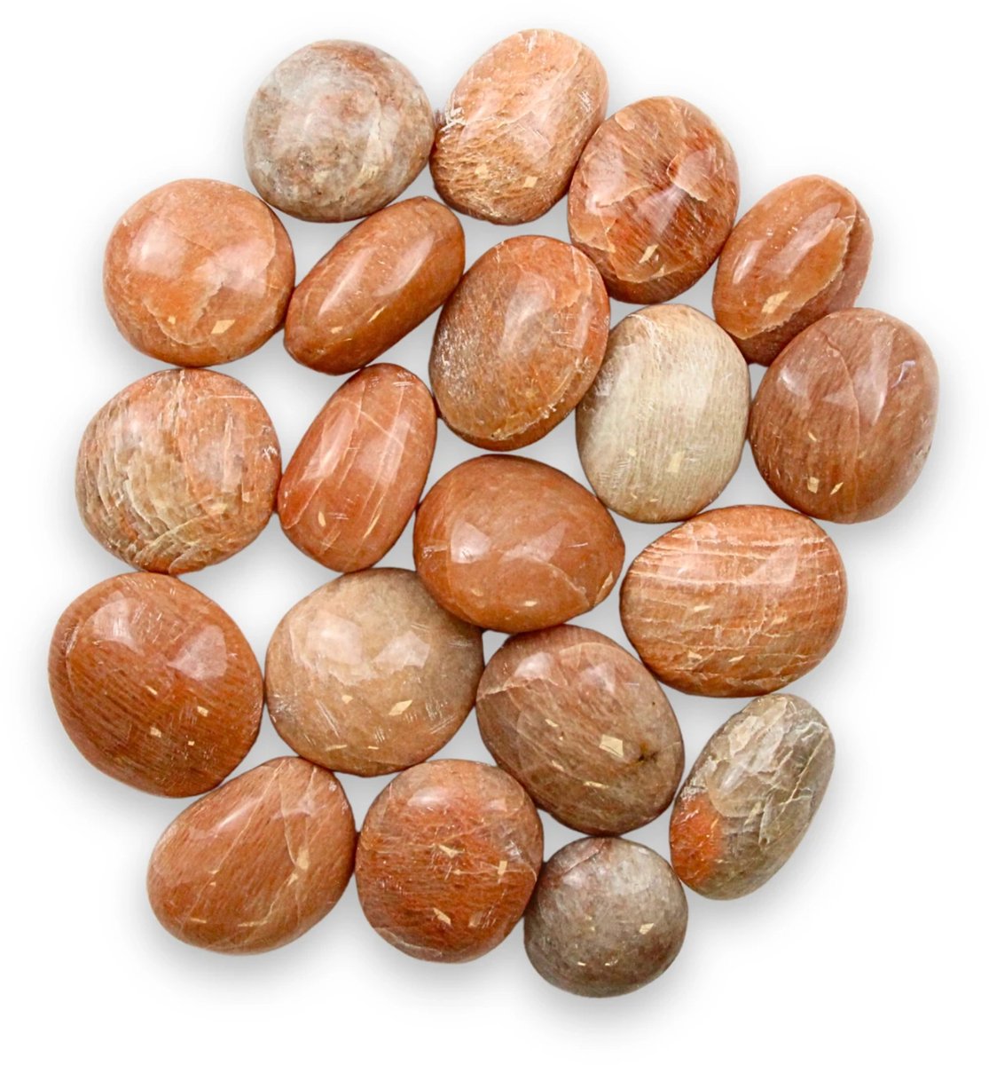 Trommelstenen 500 gr. Maansteen oranje (mt3)