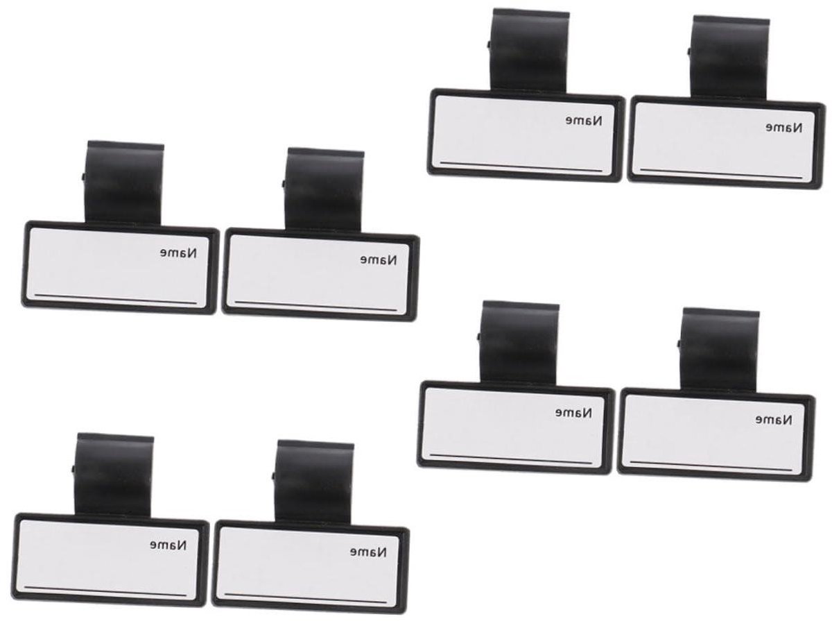 Naamkaartjes Verpleegkundigen - Badgehouders Stethoscoop - Identificatie Werk - Dubbelzijdig Beschrijfbaar - 5 x 3.8 x 1.5 cm - Zwart