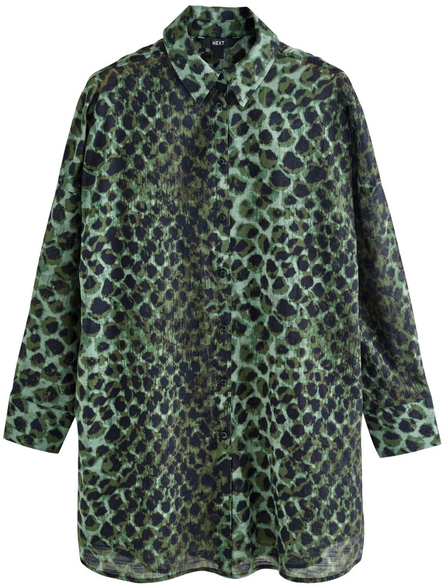 Next - Dames - Strandshirtjurk - Dierenprint