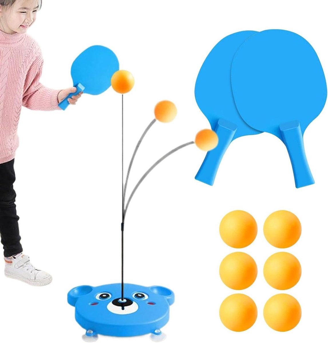 Tafeltennis Trainer - Zelf Training Set - Vaardigheden Verbeteren - Zeer Elastische As - 35 x 20 x 10 cm