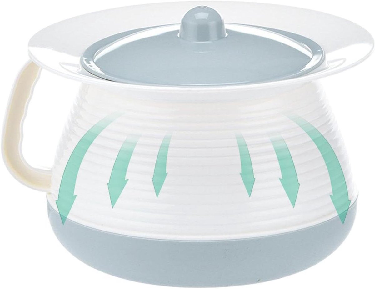 Draagbare Pot - Urinoir Emmer - Reizen en Kamperen - Geurremmend Deksel - 21 cm Hoogte - Blauw
