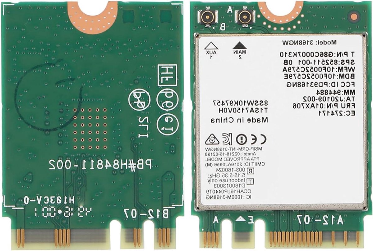 Draadloze Netwerkkaart - Wifi Bluetooth Adapter - Snelle Internetverbinding - Dual Band AC - M.2 NGFF - Niet van toepassing