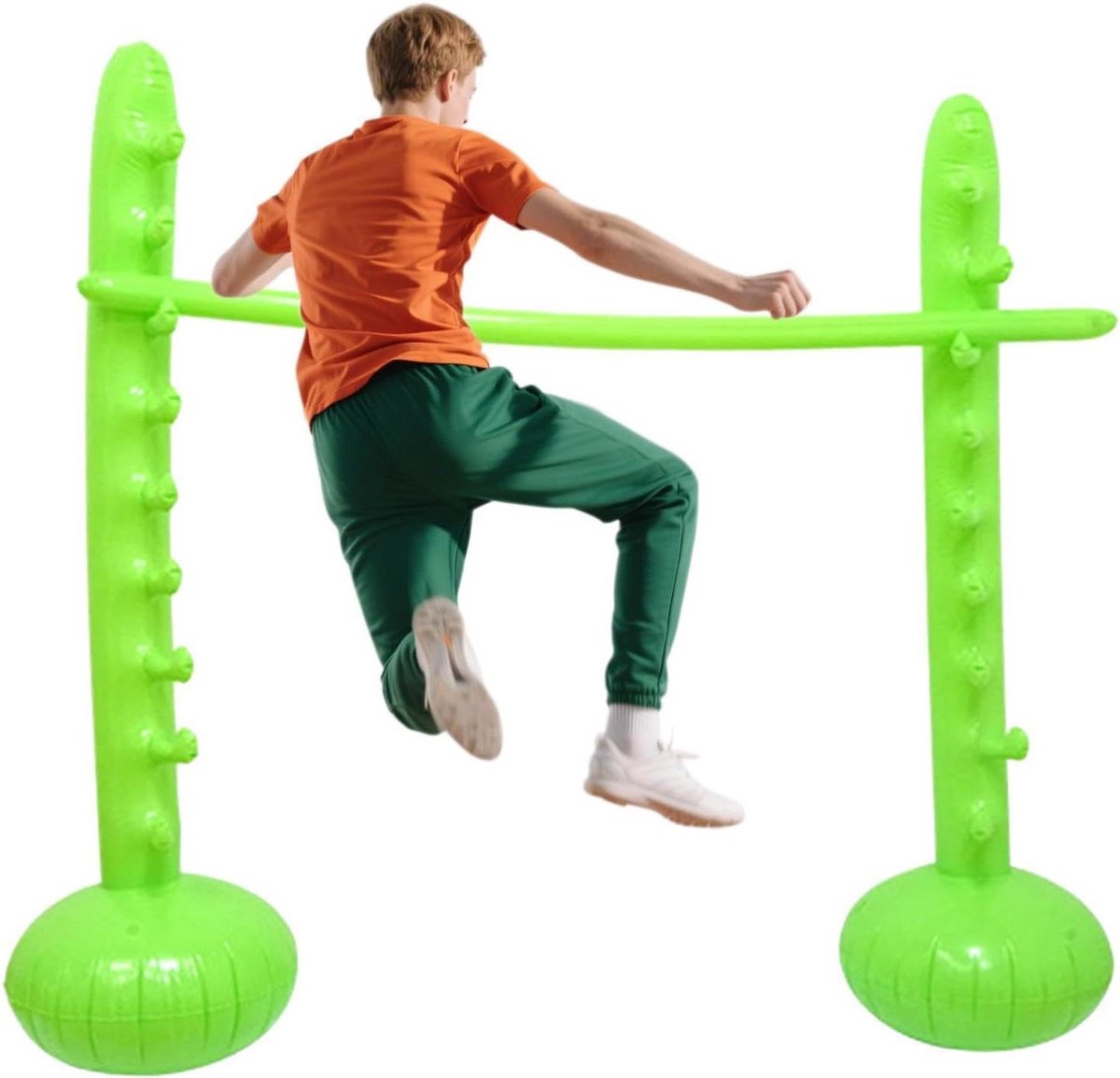 Opblaasbare Springstok - Stuiterbal Stok - Buiten Spelen - Snel Op Te Blazen - 55x180 cm - Groen