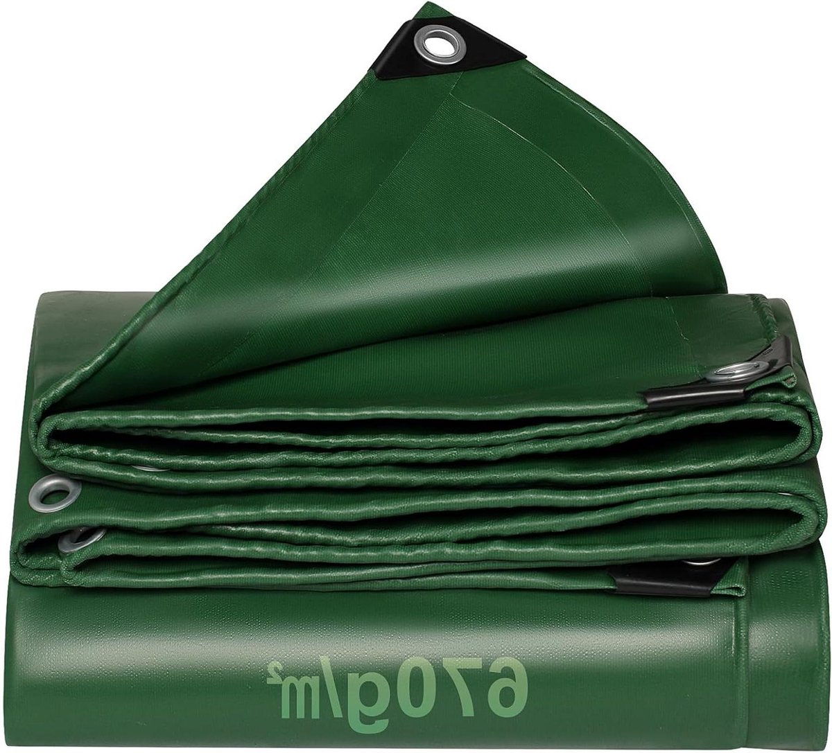 Afdekzeil PVC - Beschermend zeil - Goederen beschermen - Waterdicht scheurvast - 2x3m - Groen